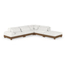  Meridian Turin 120" Cream Fabric Upholstered 5 pc Modular Sectional IMAGE 1