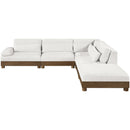  Meridian Turin 120" Cream Fabric Upholstered 5 pc Modular Sectional IMAGE 2