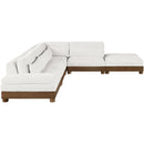  Meridian Turin 120" Cream Fabric Upholstered 5 pc Modular Sectional IMAGE 3