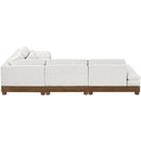  Meridian Turin 120" Cream Fabric Upholstered 5 pc Modular Sectional IMAGE 4