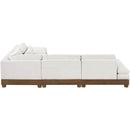  Manufacturer Color_Cream -- Turin 120" Cream Fabric Upholstered 5 pc Modular Sectional IMAGE 5
