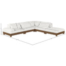  Meridian Turin 120" Cream Fabric Upholstered 5 pc Modular Sectional IMAGE 6