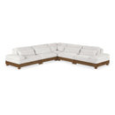  Meridian Turin 127.75" Cream Fabric Upholstered 5 pc Modular Sectional IMAGE 1
