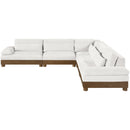  Manufacturer Color_Cream -- Turin 127.75" Cream Fabric Upholstered 5 pc Modular Sectional IMAGE 2