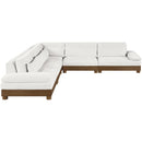  Meridian Turin 127.75" Cream Fabric Upholstered 5 pc Modular Sectional IMAGE 4