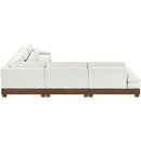  Manufacturer Color_Cream -- Turin 127.75" Cream Fabric Upholstered 5 pc Modular Sectional IMAGE 5