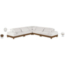  Meridian Turin 127.75" Cream Fabric Upholstered 5 pc Modular Sectional IMAGE 7