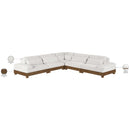  Manufacturer Color_Cream -- Turin 127.75" Cream Fabric Upholstered 5 pc Modular Sectional IMAGE 7