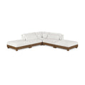  Manufacturer Color_Cream -- Turin 120" Cream Fabric Upholstered 5 pc Modular Sectional IMAGE 1