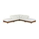  Meridian Turin 120" Cream Fabric Upholstered 5 pc Modular Sectional IMAGE 1