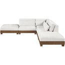  Meridian Turin 120" Cream Fabric Upholstered 5 pc Modular Sectional IMAGE 3
