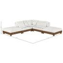  Manufacturer Color_Cream -- Turin 120" Cream Fabric Upholstered 5 pc Modular Sectional IMAGE 6