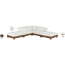  Manufacturer Color_Cream -- Turin 120" Cream Fabric Upholstered 5 pc Modular Sectional IMAGE 7
