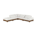  Manufacturer Color_Cream -- Turin 127.75" Cream Fabric Upholstered 5 pc Modular Sectional IMAGE 1