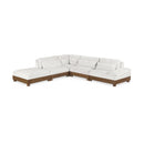  Meridian Turin 127.75" Cream Fabric Upholstered 5 pc Modular Sectional IMAGE 1