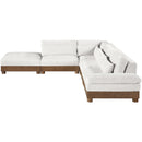  Manufacturer Color_Cream -- Turin 127.75" Cream Fabric Upholstered 5 pc Modular Sectional IMAGE 2