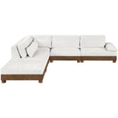  Meridian Turin 127.75" Cream Fabric Upholstered 5 pc Modular Sectional IMAGE 3