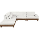 Manufacturer Color_Cream -- Turin 127.75" Cream Fabric Upholstered 5 pc Modular Sectional IMAGE 4