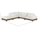  Manufacturer Color_Cream -- Turin 127.75" Cream Fabric Upholstered 5 pc Modular Sectional IMAGE 6