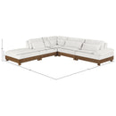  Meridian Turin 127.75" Cream Fabric Upholstered 5 pc Modular Sectional IMAGE 6