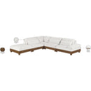  Meridian Turin 127.75" Cream Fabric Upholstered 5 pc Modular Sectional IMAGE 7