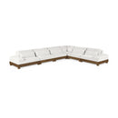 Meridian Turin 167.75" Cream Fabric Upholstered 6 pc Modular Sectional IMAGE 1