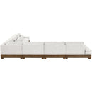  Meridian Turin 167.75" Cream Fabric Upholstered 6 pc Modular Sectional IMAGE 4