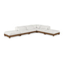  Meridian Turin 160" Cream Fabric Upholstered 6 pc Modular Sectional IMAGE 1