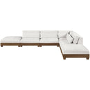  Manufacturer Color_Cream -- Turin 160" Cream Fabric Upholstered 6 pc Modular Sectional IMAGE 2
