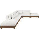  Manufacturer Color_Cream -- Turin 160" Cream Fabric Upholstered 6 pc Modular Sectional IMAGE 3
