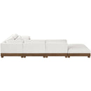  Manufacturer Color_Cream -- Turin 160" Cream Fabric Upholstered 6 pc Modular Sectional IMAGE 5
