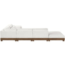  Meridian Turin 160" Cream Fabric Upholstered 6 pc Modular Sectional IMAGE 5