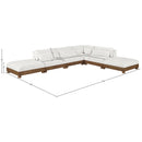  Manufacturer Color_Cream -- Turin 160" Cream Fabric Upholstered 6 pc Modular Sectional IMAGE 6