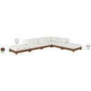  Meridian Turin 160" Cream Fabric Upholstered 6 pc Modular Sectional IMAGE 7
