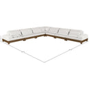  Meridian Turin 167.75" Cream Fabric Upholstered 7 pc Modular Sectional IMAGE 6