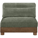  Meridian Turin Green Fabric Upholstered Modular Armless Chair IMAGE 2
