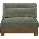  Manufacturer Color_Green -- Turin Green Fabric Upholstered Modular Armless Chair IMAGE 3