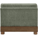  Meridian Turin Green Fabric Upholstered Modular Armless Chair IMAGE 4