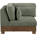  Meridian Turin Green Fabric Upholstered Modular Corner Chair IMAGE 4