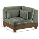  Manufacturer Color_Green -- Turin Green Fabric Upholstered Modular Corner Chair IMAGE 6
