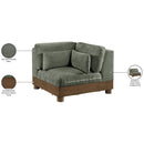  Manufacturer Color_Green -- Turin Green Fabric Upholstered Modular Corner Chair IMAGE 7
