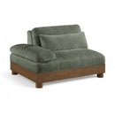  Meridian Turin Green Fabric Upholstered Modular Left Arm Chair IMAGE 1