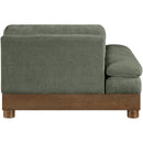  Manufacturer Color_Green -- Turin Green Fabric Upholstered Modular Left Arm Chair IMAGE 4