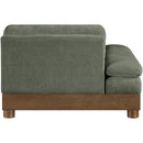  Meridian Turin Green Fabric Upholstered Modular Left Arm Chair IMAGE 4