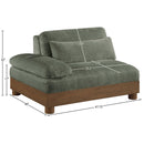  Manufacturer Color_Green -- Turin Green Fabric Upholstered Modular Left Arm Chair IMAGE 6