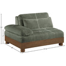  Meridian Turin Green Fabric Upholstered Modular Left Arm Chair IMAGE 6