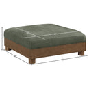  Manufacturer Color_Green -- Turin Green Fabric Upholstered Modular Ottoman IMAGE 4