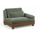  Manufacturer Color_Green -- Turin Green Fabric Upholstered Modular Right Arm Chair IMAGE 1
