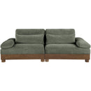  Meridian Turin 95.5" Green Fabric Upholstered 2 pc Modular Loveseat IMAGE 2