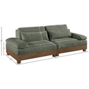  Manufacturer Color_Green -- Turin 95.5" Green Fabric Upholstered 2 pc Modular Loveseat IMAGE 6